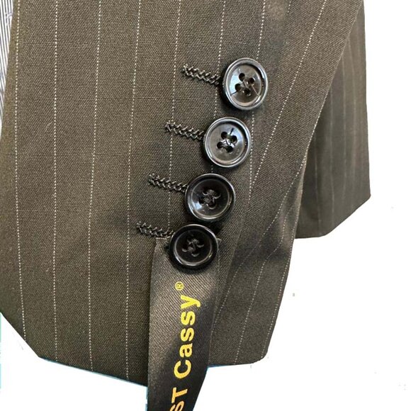 Brand New Men’s Suits in Black with White Pinstripes - Picture 3 of 3